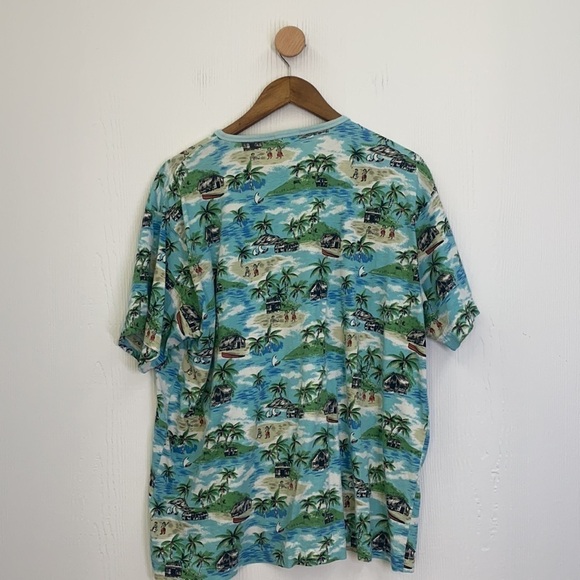 J.Crew - Vintage Palm Tree and Hula Dancer Short Sleeve Tee Shirt Size Large - Picture 9 of 10